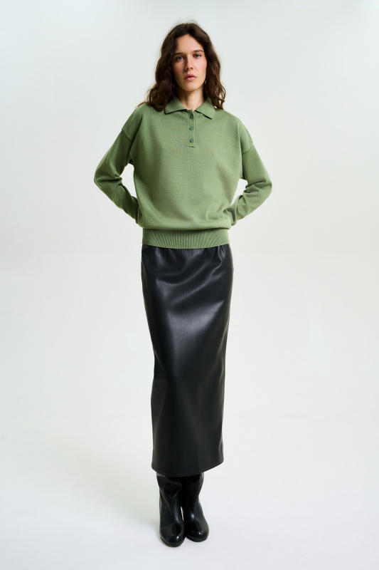 Юбка миди из экокожи FW 24/25 Юбка миди из экокожи FW 24/25